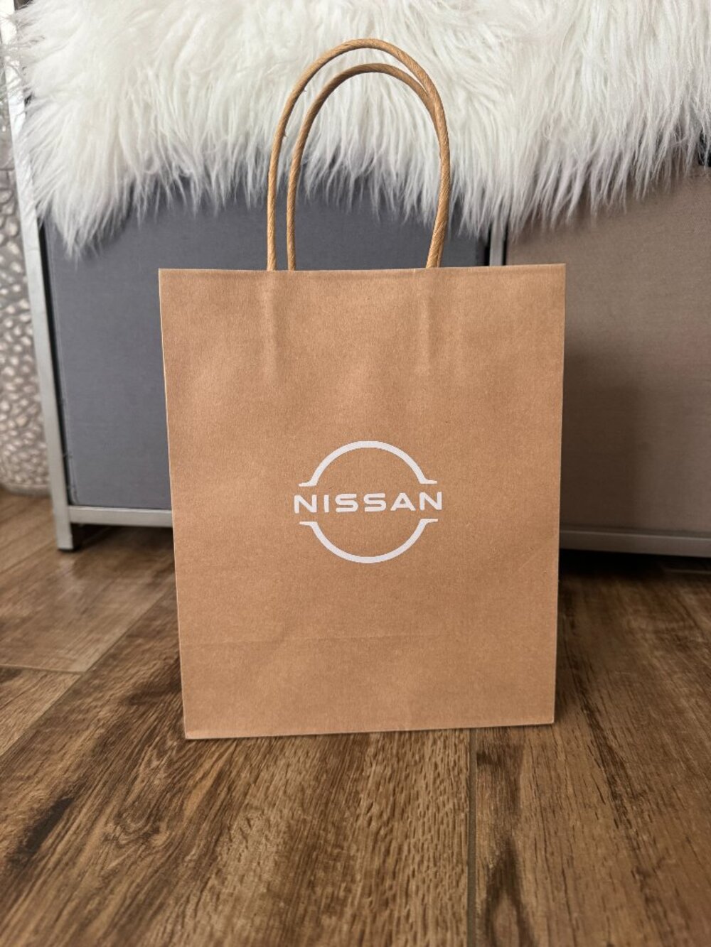 Nissan Branded Kraft Paper Gift / Shopping Bag - Automotive Dealer Collectible